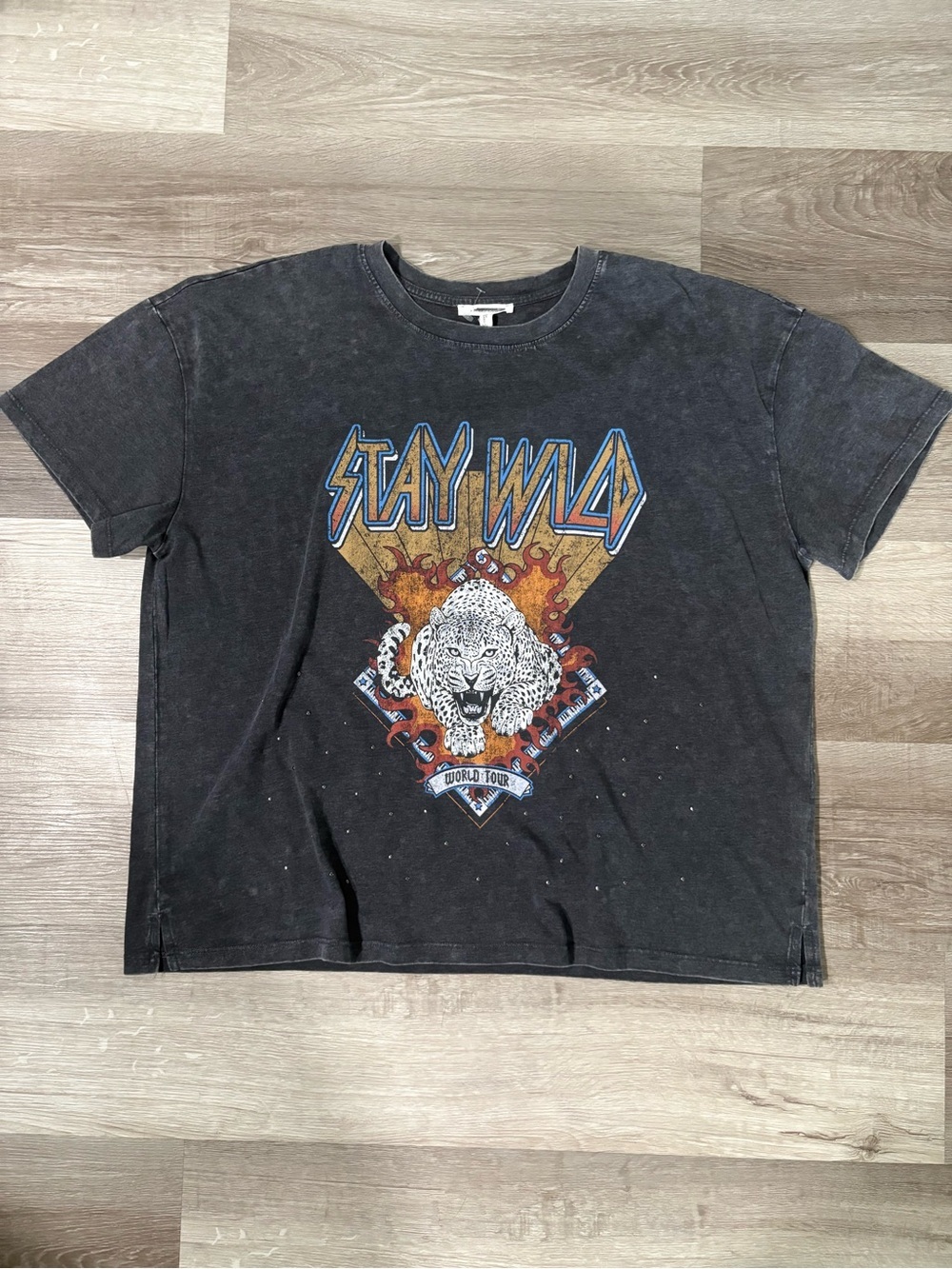 Stay Wild Graphic Tee - Black - Shirts & Tops. Women’s size XL